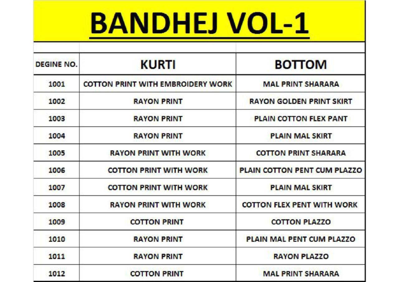 Bandhej Vol-1 Cotton Rayon Wholesale Kurti Bandhej Vol-1 Cotton Rayon Wholesale Kurti